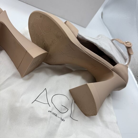AGL Janis Ankle Strap Platform Sandal in Ghibli Cream - Picture 9 of 12